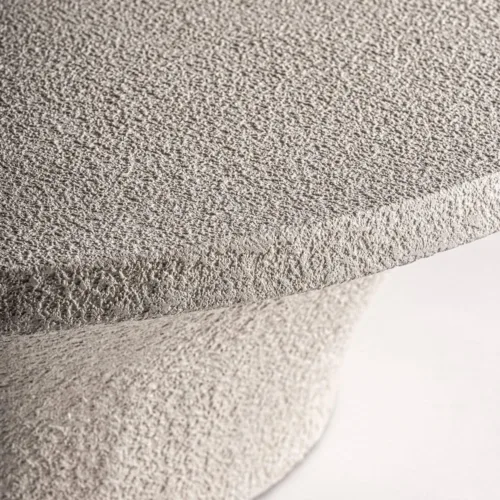 Mesa de centro redonda de cemento beige 130 cm Sion