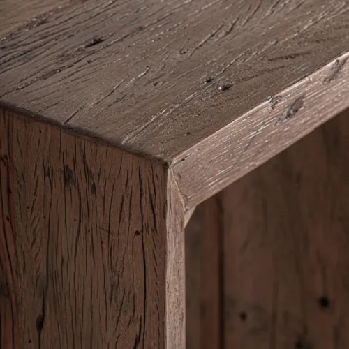 Mesa de centro de madera recuperada 60x60x60 cm Keiem