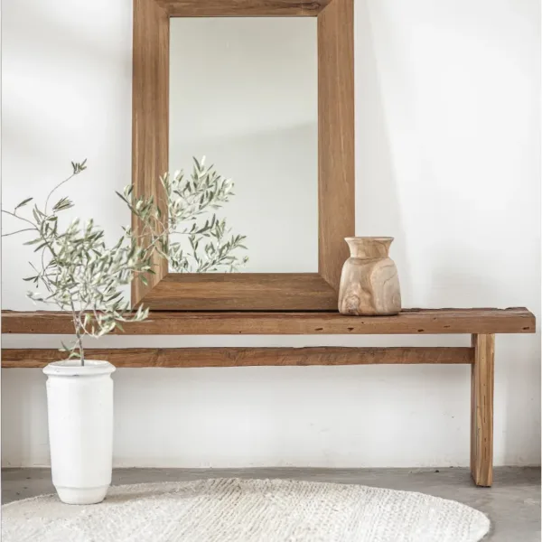 Banco RAIL de madera de teca reciclada