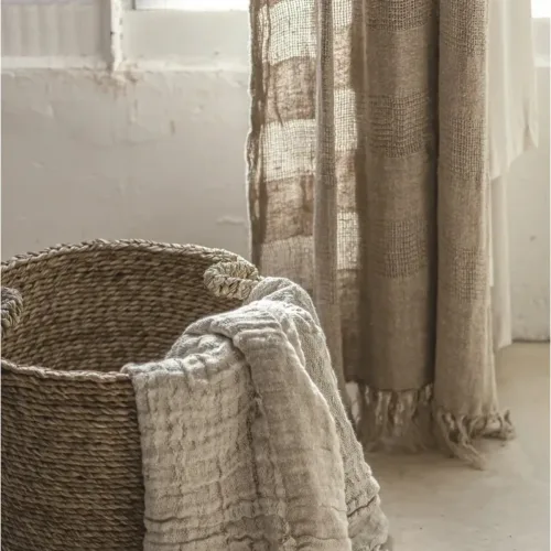 Cortina BADA de 100% lino natural