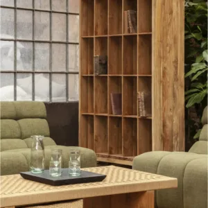 Estantería EROSI de madera de teca reciclada