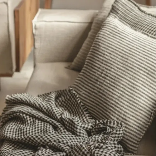 Funda de cojín NOHAR de 100% lino