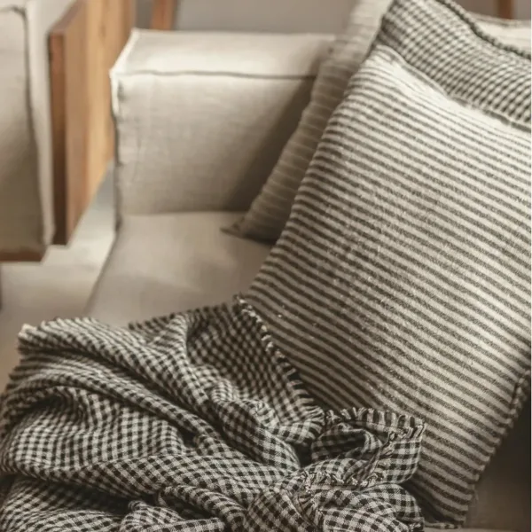 Funda de cojín NOHAR de 100% lino