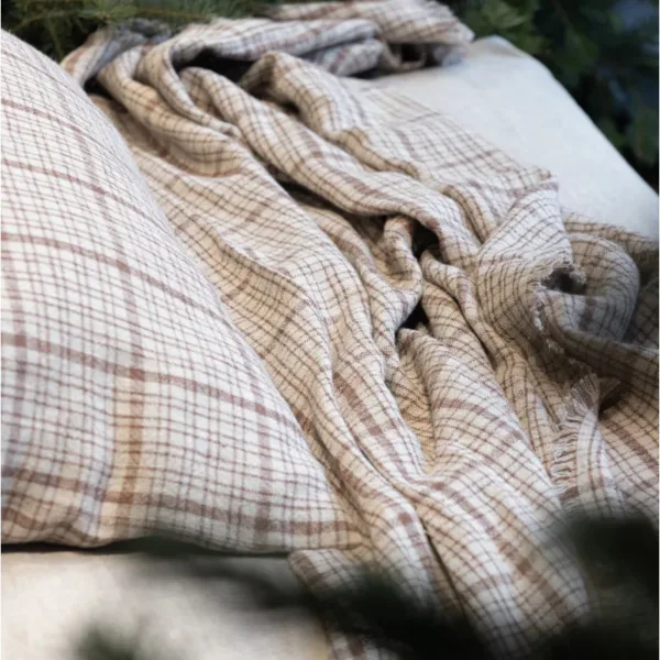 Plaid GADELA de lino 100% natural