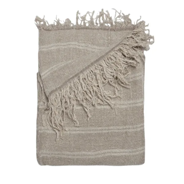 Plaid KURUVA de 100% lino natural