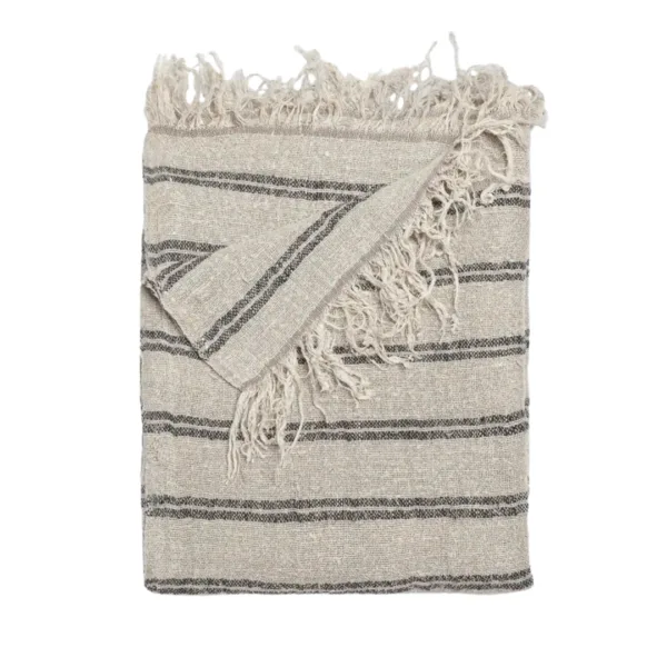 Plaid KURUVA de 100% lino