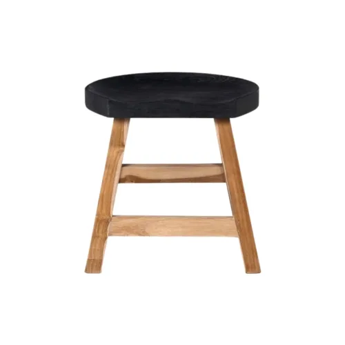 Taburete KING de madera de teca reciclada