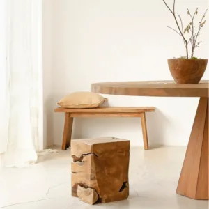 Taburete TOOR de raíz de teca