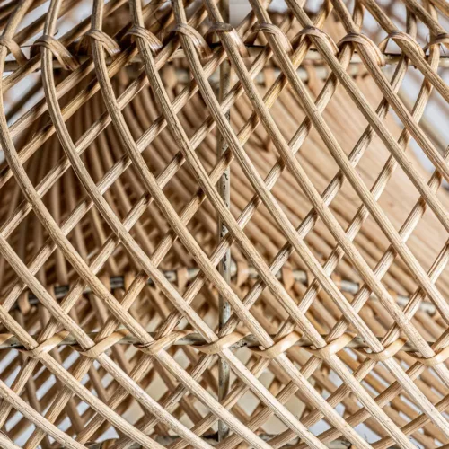 Lámpara de techo de ratán