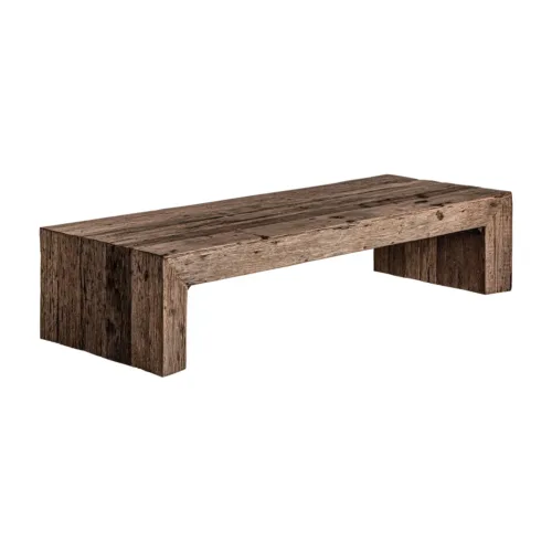 Mesa de centro de madera estilo étnico Samsun (180 cm)