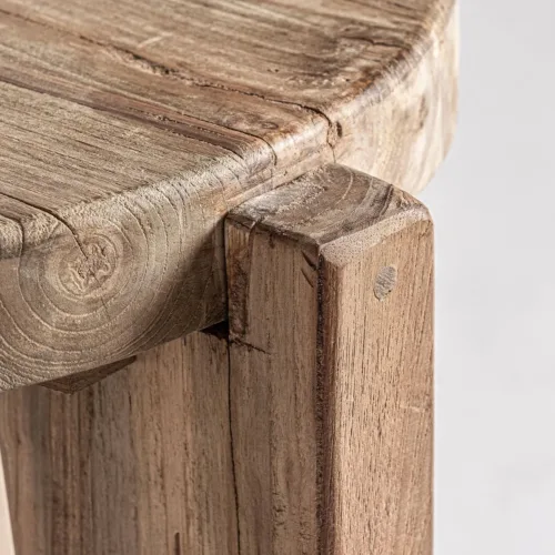 Mesa auxiliar estilo colonial de teca Lux