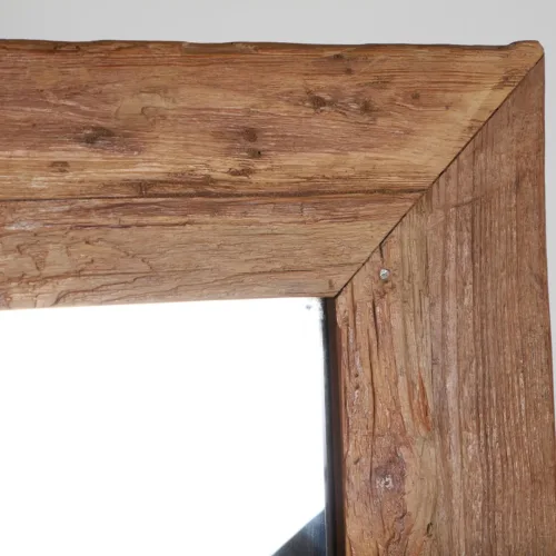 Espejo Lux de estilo étnico de madera de teca