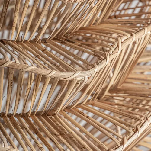 Lámpara de techo de ratán estilo boho