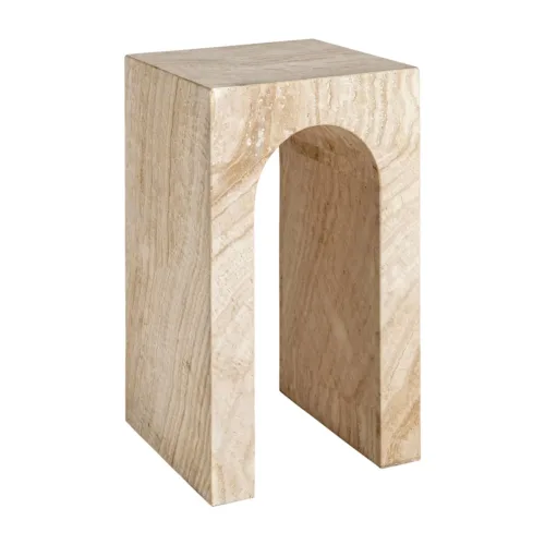 Mesa auxiliar de travertino claro Thiennes