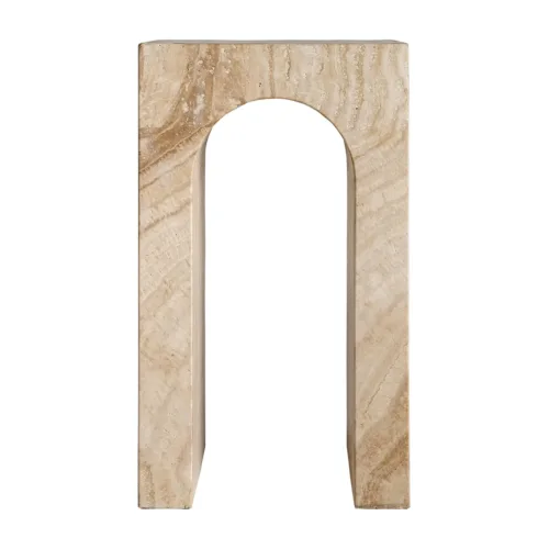 Mesa auxiliar de travertino claro Thiennes