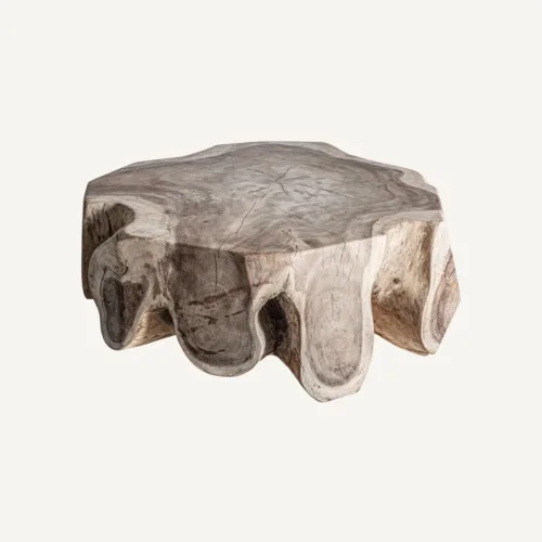 Mesa de centro de estilo étnico de madera suar Tuxford