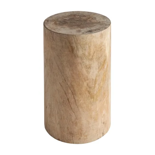 Taburete estilo étnico de madera suar Guelma 50 cm