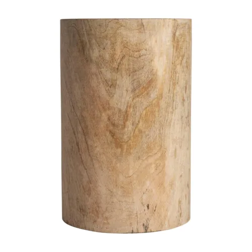 Taburete estilo étnico de madera suar Guelma 50 cm