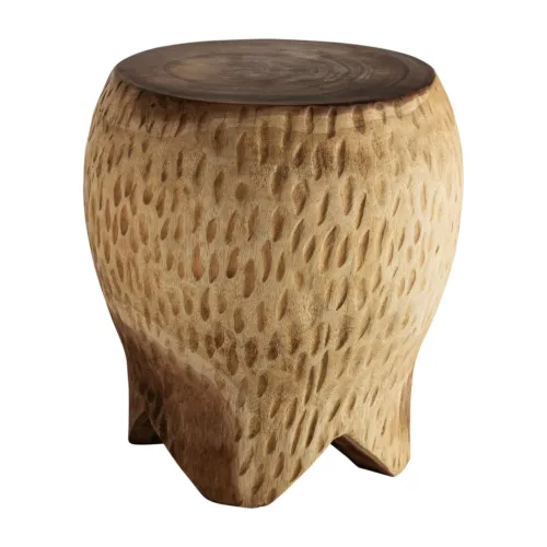 Mesa de centro estilo étnico de madera suar Gairo