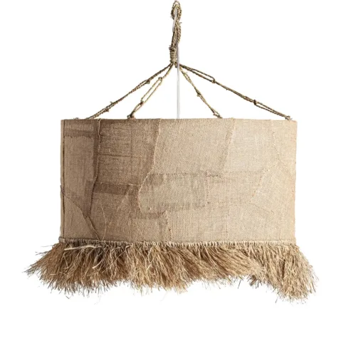 Lámpara de techo estilo boho de yute Blashe