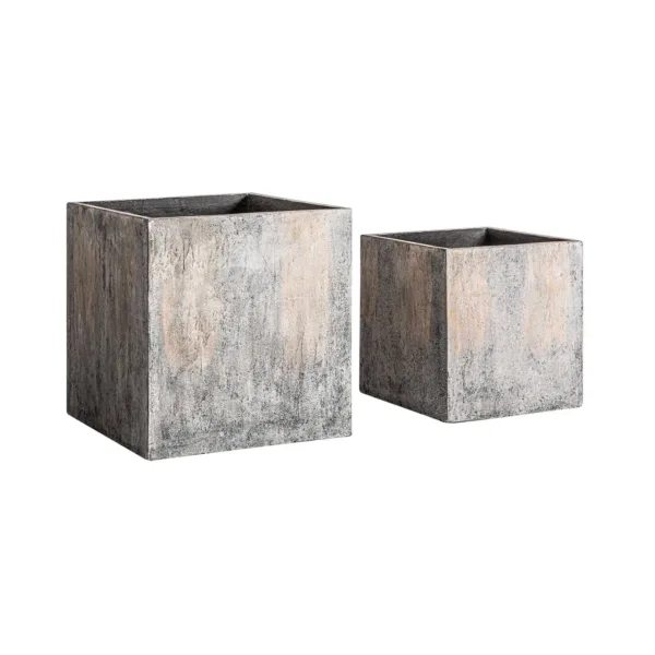 Maceteros de terracota en color neutro Arvit (Juego de 2)