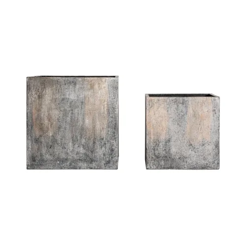 Maceteros de terracota en color neutro Arvit (Juego de 2)