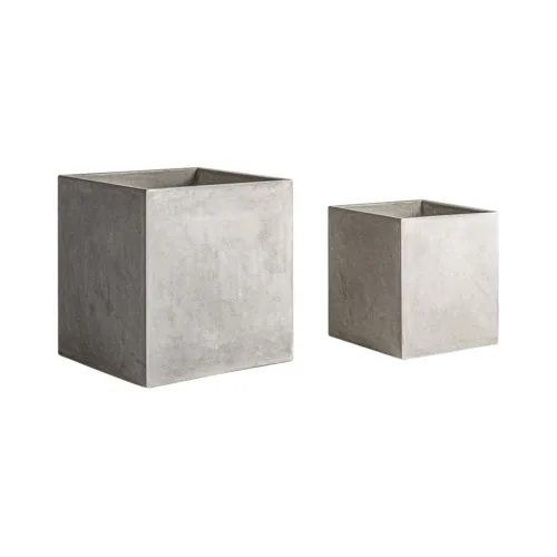 Macetero de terracota gris Loris (Juego de 2)