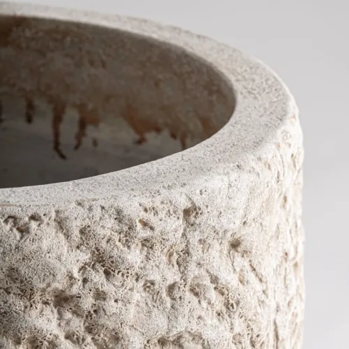 Macetero de cemento blanco Brod