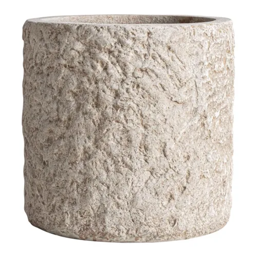 Macetero de cemento blanco Brod