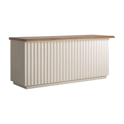 Barra de bar de madera de mango y acacia Guipy