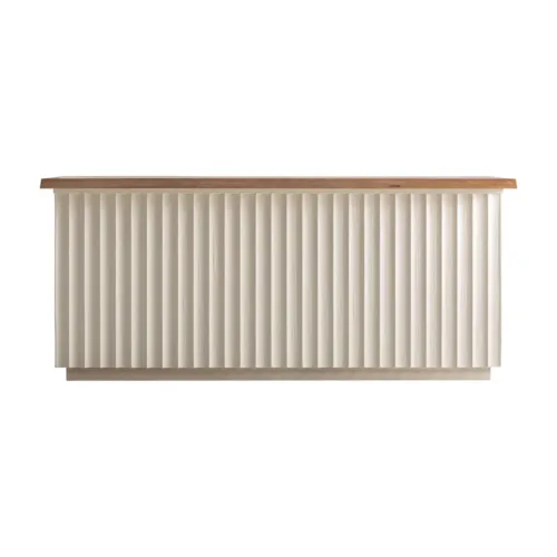 Barra de bar de madera de mango y acacia Guipy