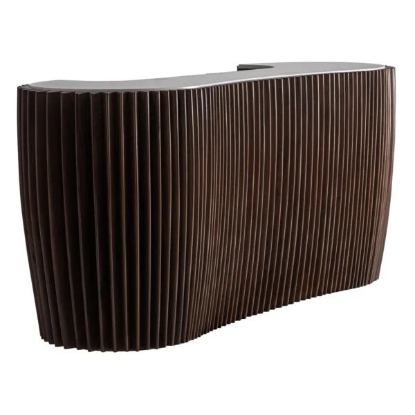 Barra de bar de madera de acacia y mármol