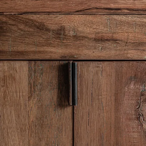 Mueble TV rústico de madera madera maciza 253 x 60 Selby