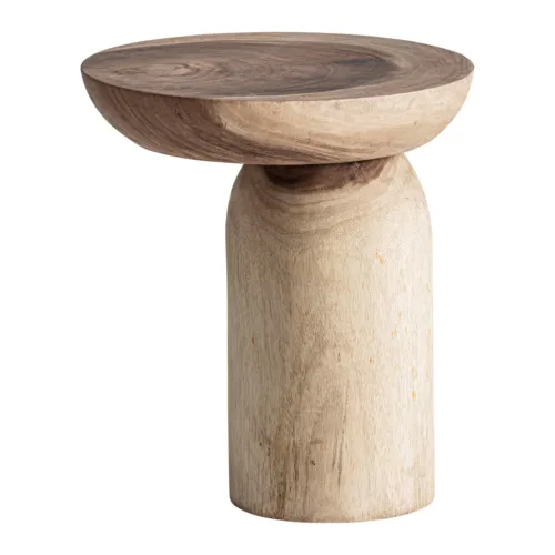 Mesa auxiliar estilo nórdico de madera suar Kalandi