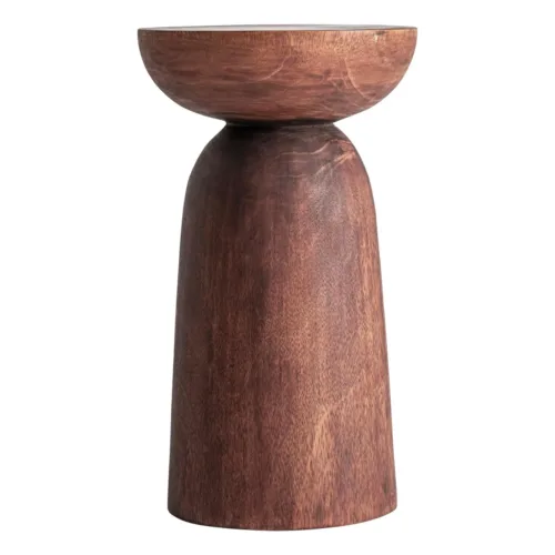 Mesa auxiliar de estilo étnico en madera suar Jangany