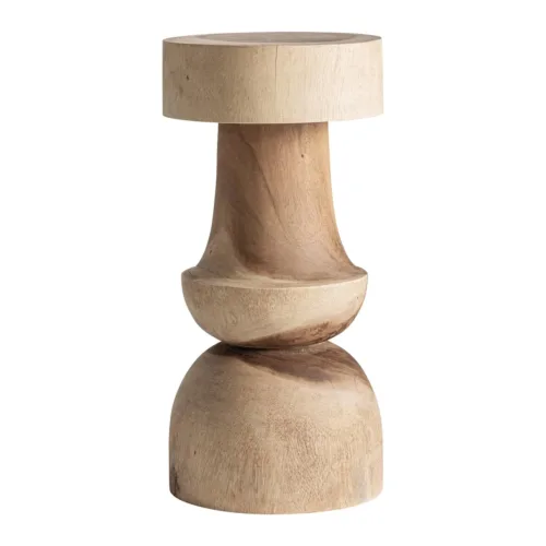 Taburete estilo étnico de madera suar Kalandi