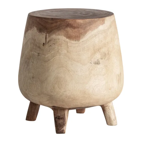 Mesa auxiliar de madera suar estilo étnico Kalandy