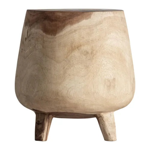 Mesa auxiliar de madera suar estilo étnico Kalandy