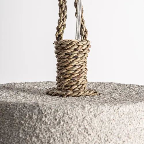 Lámpara de techo de madera suar beige Narnai