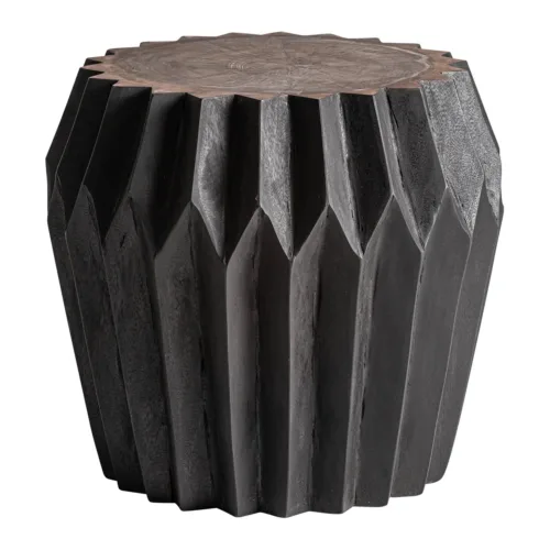 Mesa auxiliar de madera suar negra Zambia