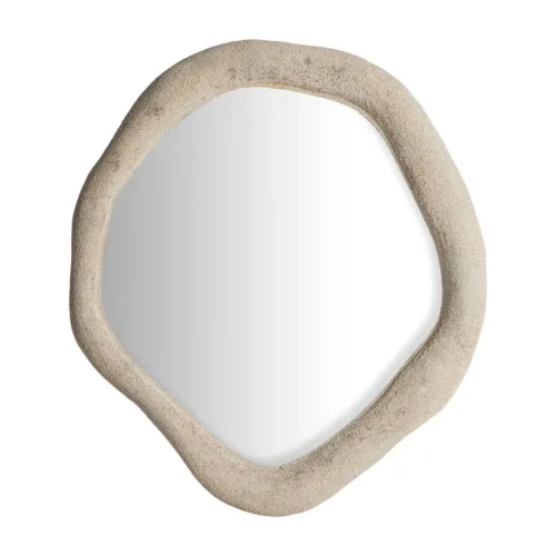 Espejo de resina color crema Liessel