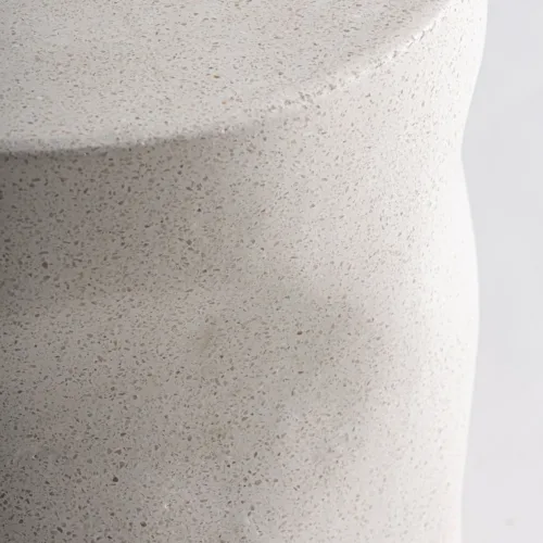 Mesa auxiliar terrazo blanco Derath