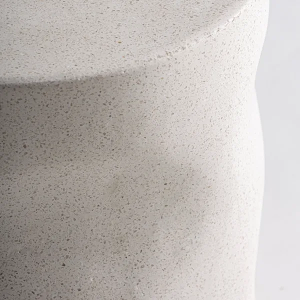 Mesa auxiliar terrazo blanco Derath