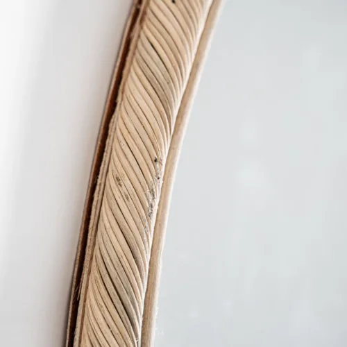 Espejo de ratán redondo (100 cm)