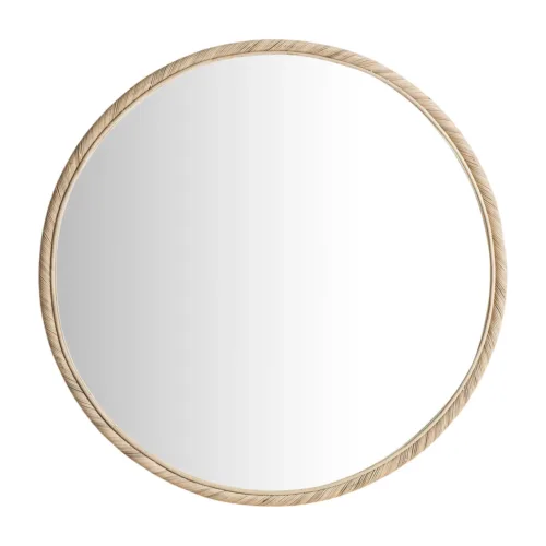 Espejo de ratán redondo (100 cm)