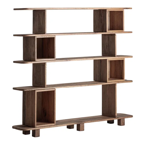 Estantería de madera maciza de roble Brusque