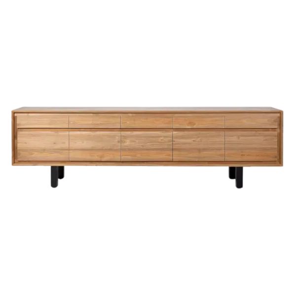 Aparador de teca y hierro 257cm LOX