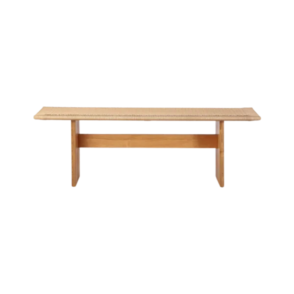 Banco de madera de teca y cuerda de papel UBUD