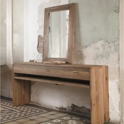 consola de teca reciclada