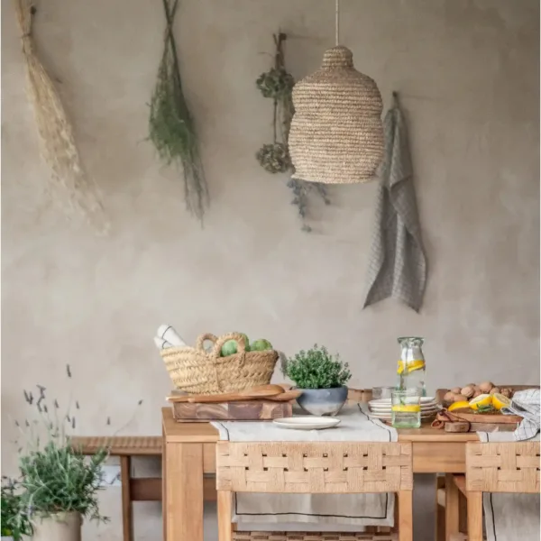 Lámpara de techo de fibras naturales SALGA